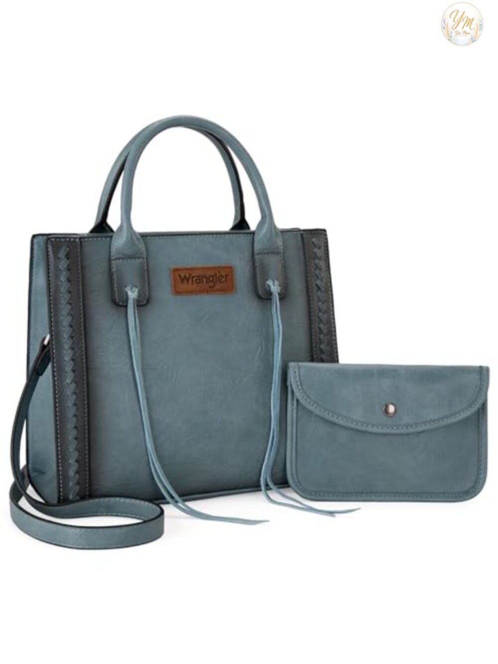 Western Cowhide Tote Bag Purse and Wallet Set Faux Leather